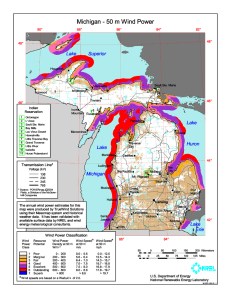 wind-power-michigan-map-saginaw-bay photo map wind energy michigan nrel