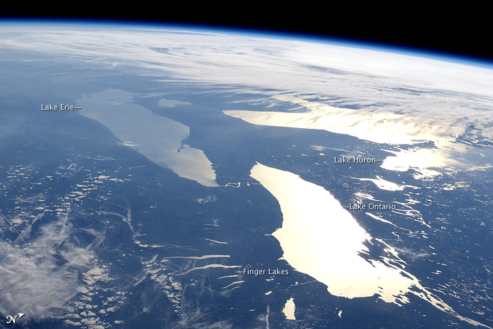 great lakes sunglint nasa