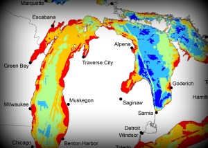 great lakes gleam map saginaw bay