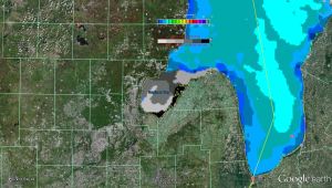 great lakes saginaw bay ice cover 2013 google earth