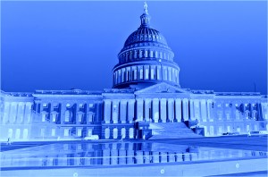 us capitol building turned blue for great lakes days