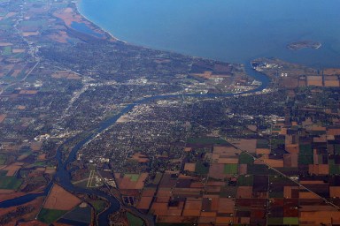 saginaw bay aerial searls michigan
