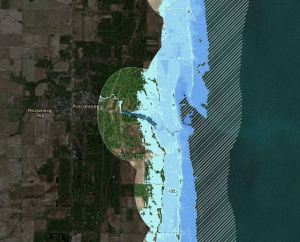 pinconning great lakes water levels noaa viewer