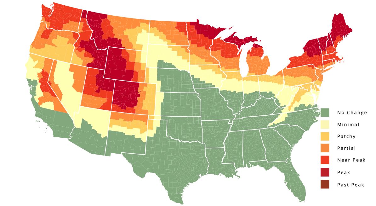 Spring And Fall Map Maps of Fall Foliage, Climate Change Opinions, Solar Tour – Mr Great Lakes